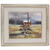 Image 1 : Gordon Robinson Farm Landscape Painting Framed