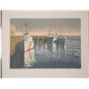 Image 1 : Salinas Signed Artist Proof Print Town Harbor