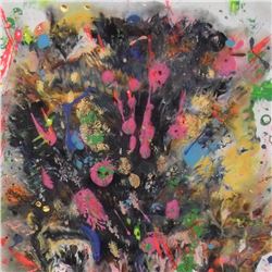 "Teheinzz Triverset Sun Storrn Pinks " original art on canvas by Teheinzz Triverset