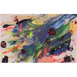 "Teheinzz Triverset Blue Bird in Flight" original art on canvas by Teheinzz Triverset