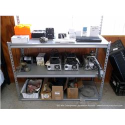 GREY METAL 2-SHELF SHELVING UNIT