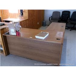 OAK GRAIN DESK W/ LEFT HAND RETURN