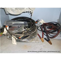 CONTENTS: SHELF--HYDRAULIC HOSE & JUMPER CABLES