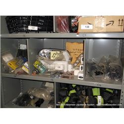 CONTENTS: SHELF--BULBS, CONNECTORS, FIXTURES