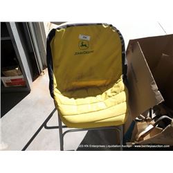 METAL CHAIR W/ JOHN DEERE COVER