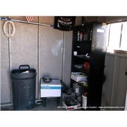 BLACK SHELVING & CONTENTS