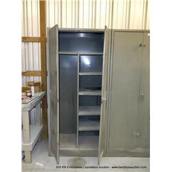 2-DOOR GREY METAL CABINET