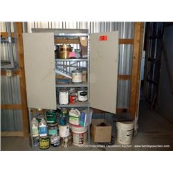 METAL SHELVING W/ PAINT & THINNER