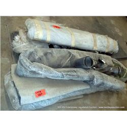 LOT: ASSORTED CARPET, BOARDS, AIR INTAKE