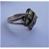 Image 2 : 3.480g  Ring of Peridot And Cz Made in 925 Silver