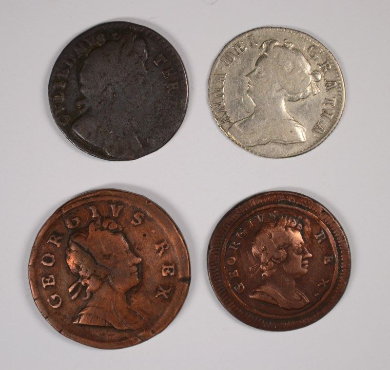 14 MIXED GREAT BRITAIN COINS MANY FROM THE 1700'S