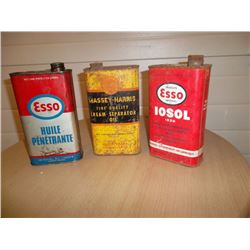 Assorted Oil Tins