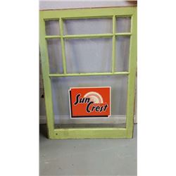 Suncrest on Window Glass