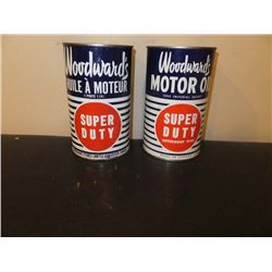 Woodwards Oil Tins