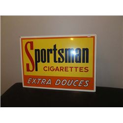 Sportsman Cigarettes Sign Tin