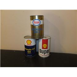 Esso & Shell Oil Tins