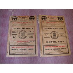 1937 & 1938 (2x) Sask. Phonebooks