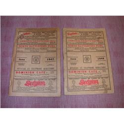 1947 & 1948 Sask. Phonebooks