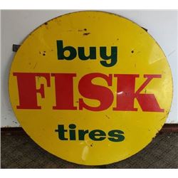 Fisk Tire Tin Sign 18 inch