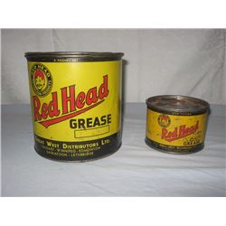 Red Head Grease Tins