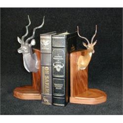 Limited Edition Bronze Bookends - “Plains Game Pair” by Allan Schwindt