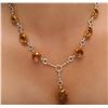 Image 2 : 14KT Yellow Gold 50.83ctw Citrine and Diamond Necklace