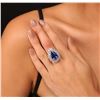 Image 2 : 14KT White Gold GIA Certified 9.22ct Tanzanite and Diamond Ring