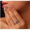 Image 2 : 14KT White Gold 0.67ct Tanzanite and Diamond Ring