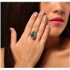 Image 1 : 14KT Yellow Gold 7.80ct Emerald and Diamond Ring