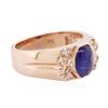 Image 2 : 14KT Rose Gold 4.30ct Sapphire and Diamond Ring