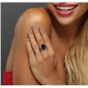 Image 1 : 14KT White Gold 10.13ct Sapphire and Diamond Ring