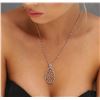 Image 2 : 14KT Two-Tone Gold 1.61ctw Diamond Pendant With Chain