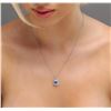 Image 1 : 14KT White Gold 1.36ct Tanzanite and Diamond Pendant With Chain