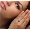 Image 1 : 14KT White Gold 1.83ct Tanzanite and Diamond Ring