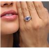 Image 2 : 14KT White Gold 1.83ct Tanzanite and Diamond Ring
