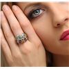 Image 2 : 10KT Yellow Gold Multi-Gemstone Ring