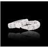 Image 8 : 18KT White Gold 2.86ctw Diamond Wedding Ring Set