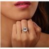 Image 2 : 14KT White Gold 2.55ct Aquamarine and Diamond Ring