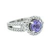 Image 2 : 14KT White Gold 1.49ct Tanzanite and Diamond Ring
