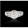 Image 1 : 18KT White Gold 2.13ctw Diamond Ring