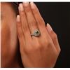 Image 2 : 14KT White and Yellow Gold 1.67ct Peridot and Diamond Ring