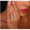 Image 2 : 14KT White Gold 1.12ctw Diamond Ring