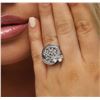 Image 2 : 14KT White Gold 0.76ctw Diamond Ring