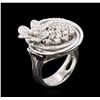 Image 8 : 14KT White Gold 0.76ctw Diamond Ring