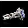 Image 8 : 14KT White Gold 3.89ct Tanzanite and Diamond Ring