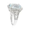 Image 8 : 14KT White Gold 7.27ct Aquamarine and Diamond Ring