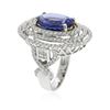 Image 7 : 14KT White and Yellow Gold 6.46ct Tanzanite and Diamond Ring