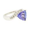 Image 2 : 14KT White Gold 2.23ct Tanzanite and Diamond Ring