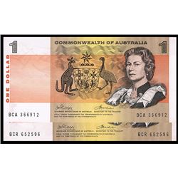 1972 Phillips/Wheeler QEII One Dollar Note x 2