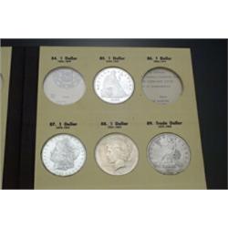 One Volume of U.S. Type Set Silver Coins, Part 2, Quarters and Silver Dollars Cons...